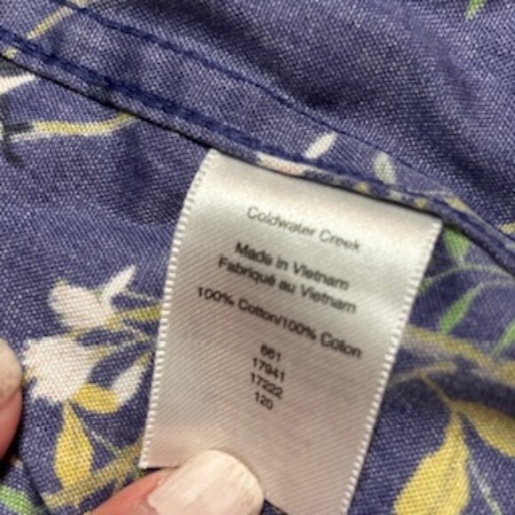 Coldwater Creek 18W Purple No Iron 3/4 length sleeve blouse - Picture 5 of 5